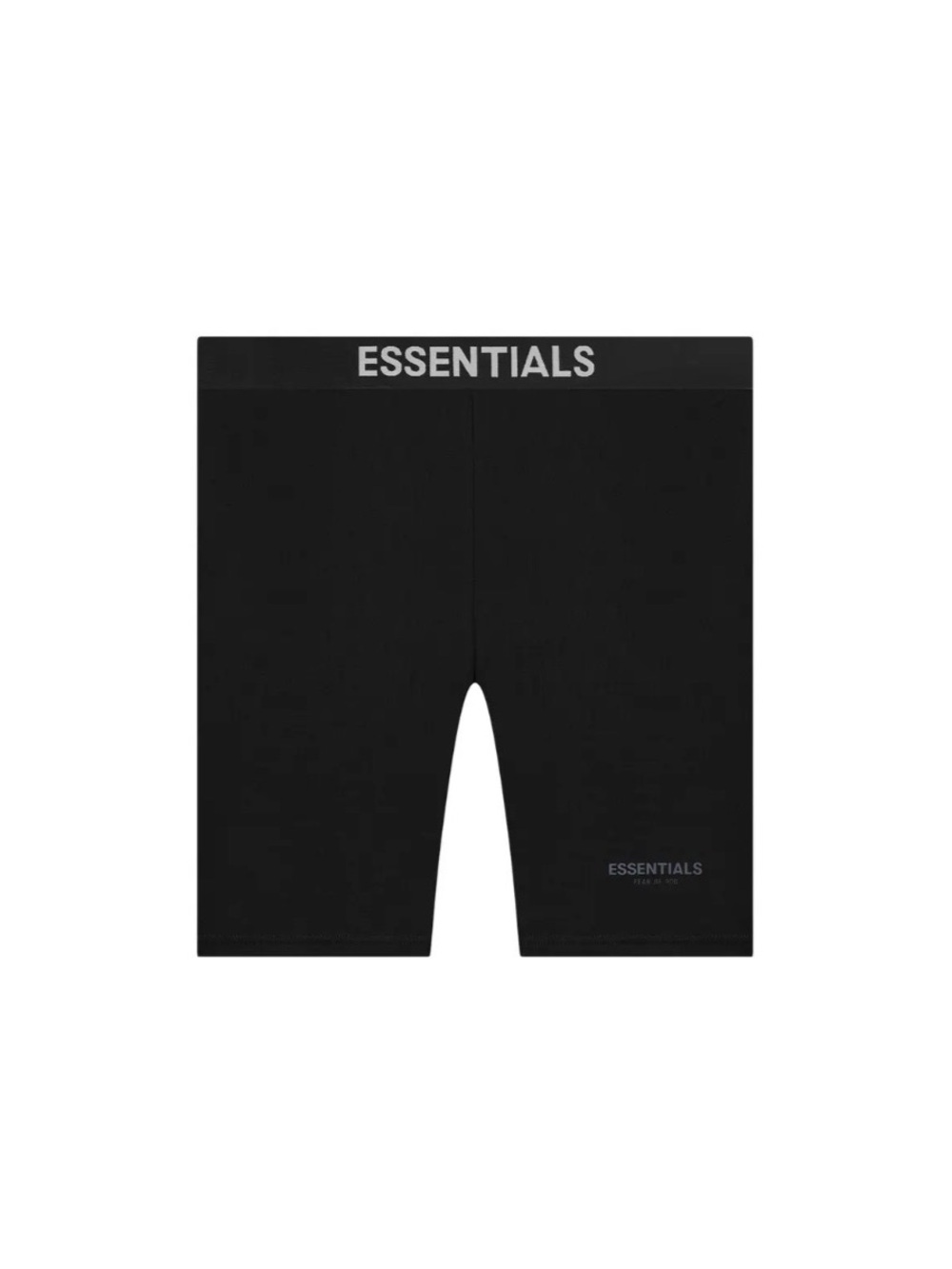 Essentials Black Logo Biker Shorts